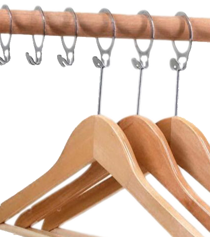 perchas de madera para hotel