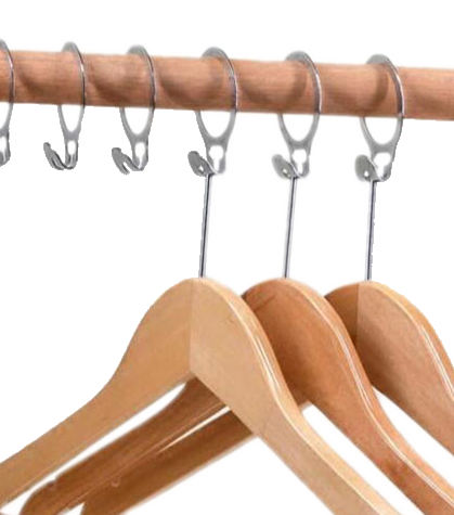 perchas de madera para hotel