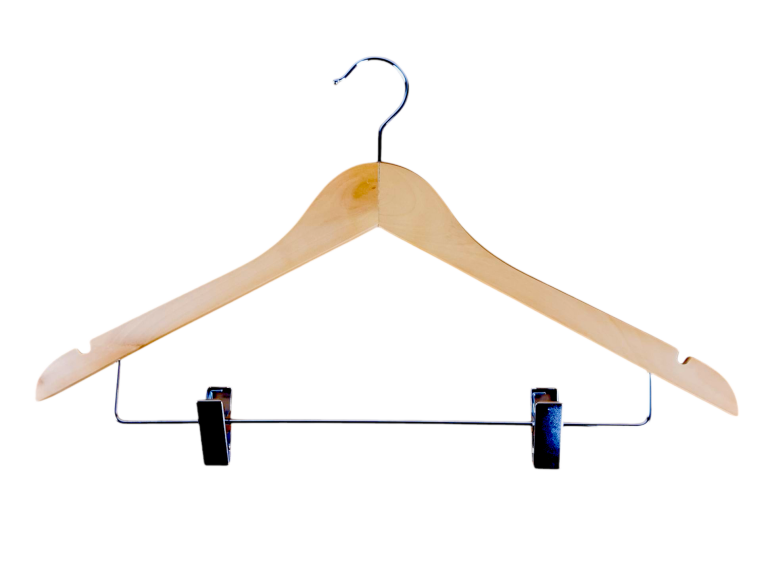 perchas de madera para tienda